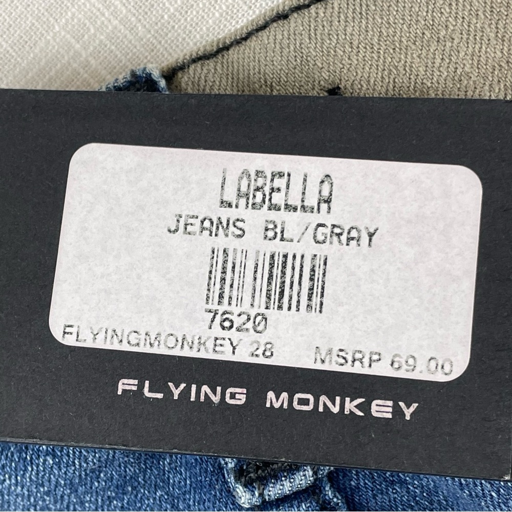 FLYING MONKEY DISTRESSED JEANS Size 28 - Picture 6 of 12